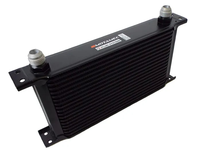 Motamec Oil Cooler 19 Row - 235mm Matrix -10 AN JIC - Black Alloy