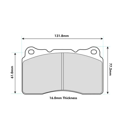 PBS - For Honda's using Megane lll Calipers Performance Brake Pads (Front) - 8017