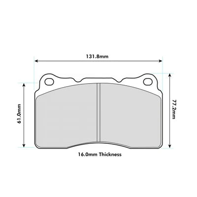 PBS - Mitsubishi EVO 5-9 Performance Brake Pads (Front) - 8017