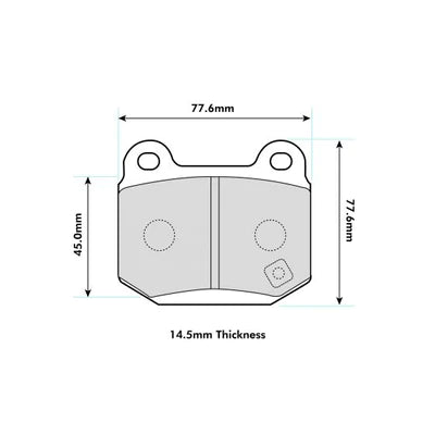 PBS - Mitsubishi Evo 5-9 Performance Brake Pads (Rear) - 8198