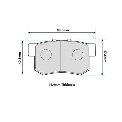 PBS - Honda Civic EK9 /Integra '98 Spec PBS Performance Brake Pads (Rear) - 1142