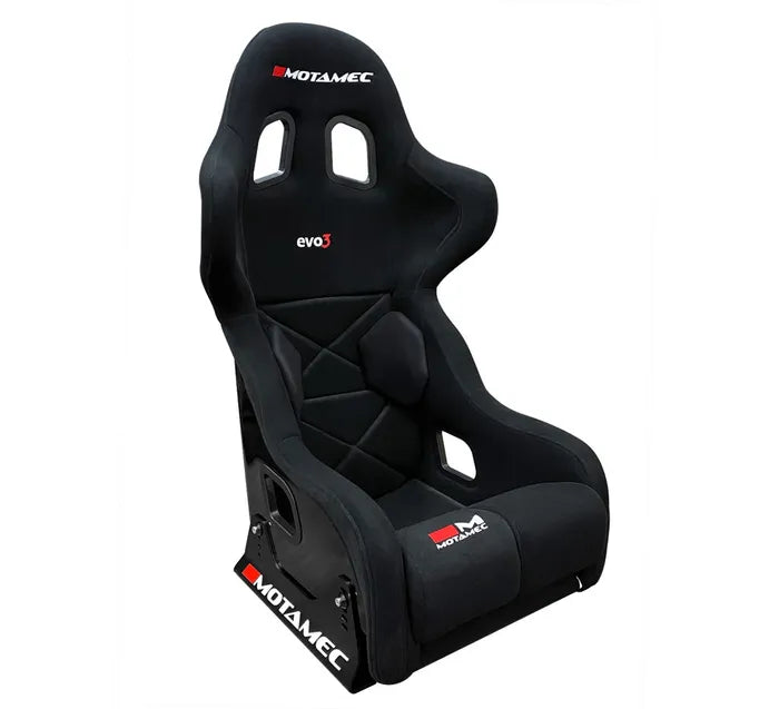 Motamec Racing Evo-Three FIA Approved Race Rally Seat GRP Shell Side Mount BLACK