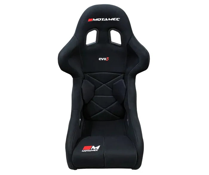 Motamec Racing Evo-Three FIA Approved Race Rally Seat GRP Shell Side Mount BLACK