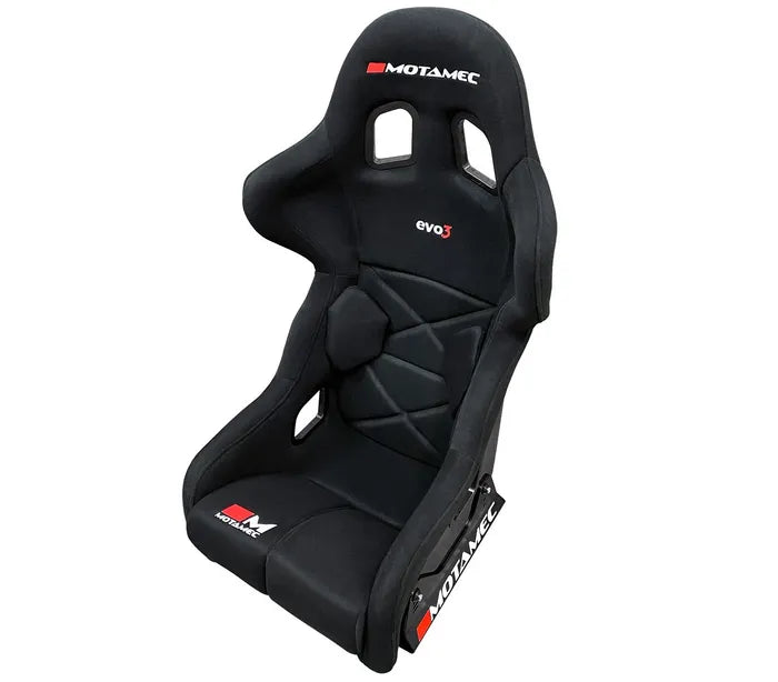 Motamec Racing Evo-Three FIA Approved Race Rally Seat GRP Shell Side Mount BLACK