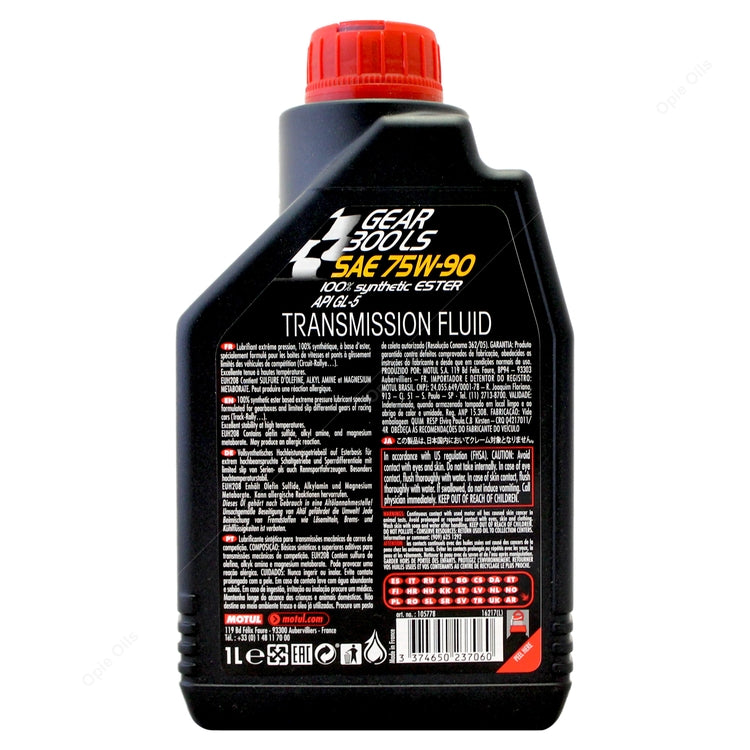 MOTUL GEAR 300 LS 75W-90 SYNTHETIC GEAR TRANSMISSION OIL 1 LITRE