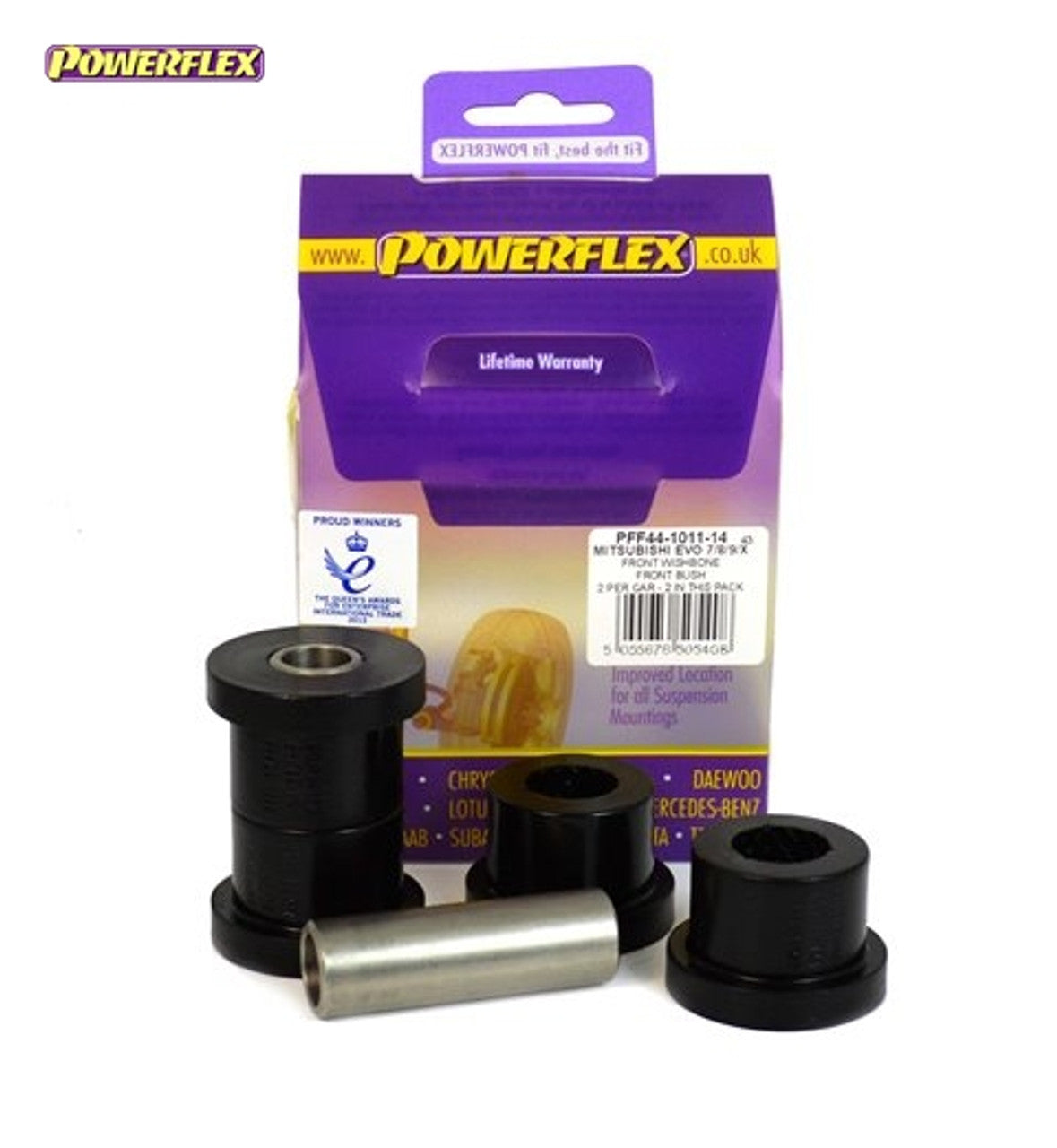 Powerflex - PFF44-1011-14 - Front Wishbone Front Bushes - Lancer Evolution 7/8/9/10 (inc 260)